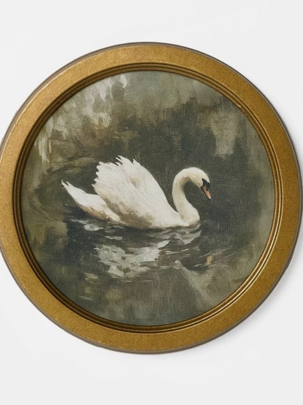 10"‎ White Bird Canvas Framed Wall Art Swan - Threshold Studio McGee, Target